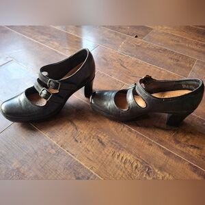Artisan Black Double Strap Heels